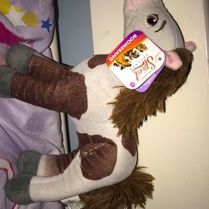 Boomerang horse from sport plush.